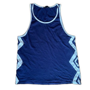 Mens Tank Navy with White‎ Diamonds